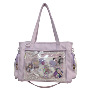 紫色痛包大容量女学生斜挎包演唱会藏灯牌应援包高颜值日常单肩包