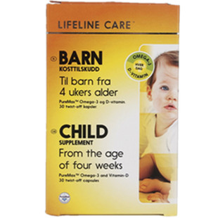 27年挪威小鱼lifeline Care婴儿鱼油婴幼儿维生素D宝宝DHA维d3
