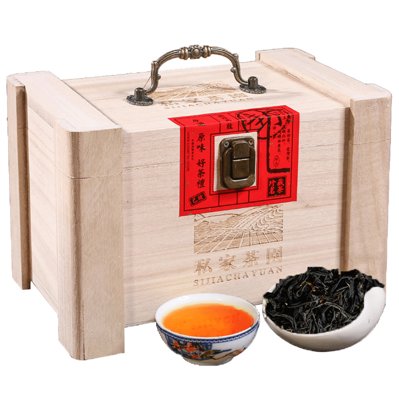 23翠春园大红袍茶叶浓香型武夷岩茶2023新茶乌龙茶送礼礼盒装