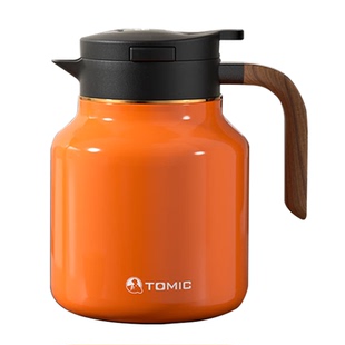 特美刻tomic纯钛内胆保温壶专业白茶焖茶壶实木手柄智能显温1.5L