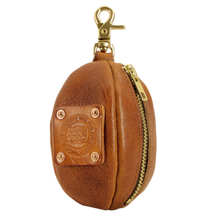 意大利头层牛皮手工钥匙包复古橄榄球包真牛皮耳机包零钱袋文玩包