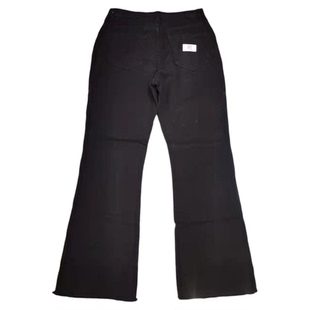 Casual high-waisted washed jeans and trousers水洗牛仔裤长裤