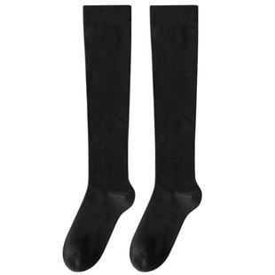 小腿袜子女款秋冬季纯棉保暖加厚2025新款配靴子防滑不掉长筒袜