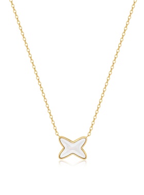 LADYB白贝母吊坠镀金高保色气质