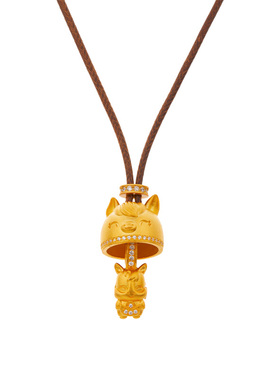 顺庆银楼足银9999福运小马吊坠