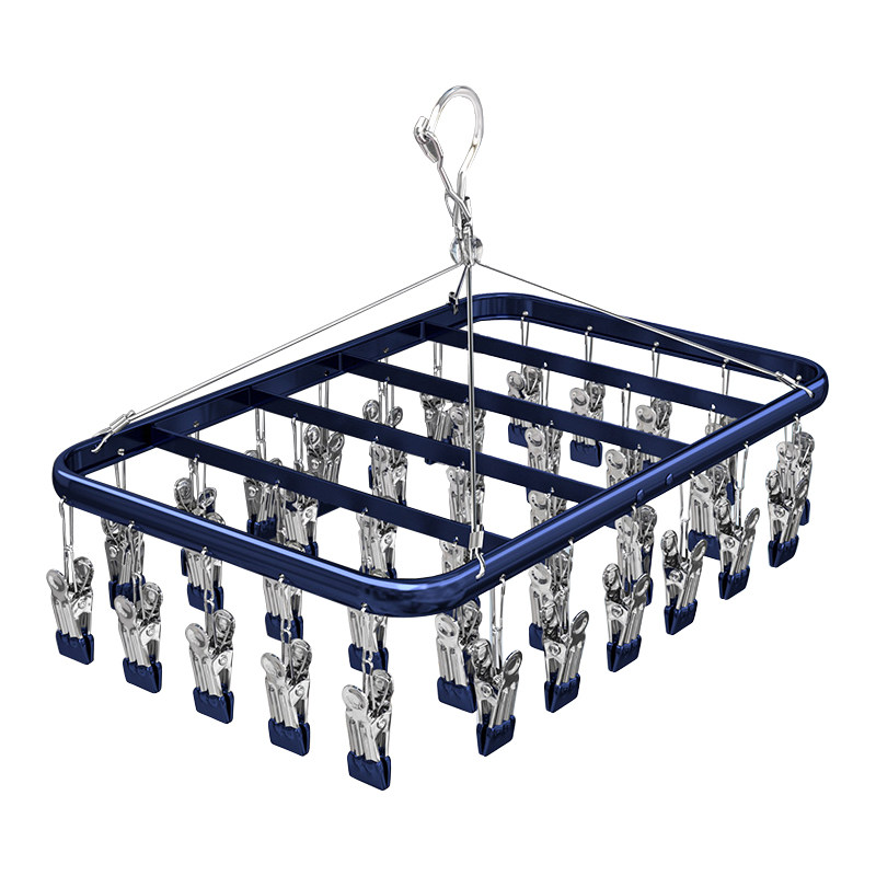 四万公里304不锈钢袜子夹晾衣架多夹子家用防风加大收纳神器卧室