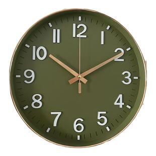 挂钟现代简约静音装饰无声石英壁钟客厅墙时钟卧室装饰挂式表30cm