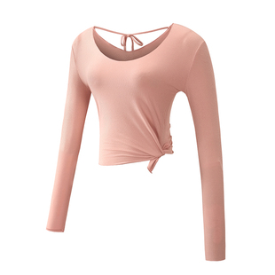 瑜伽服女运动上衣性感修身显瘦速干T恤外穿跑步训练健身长袖罩衫