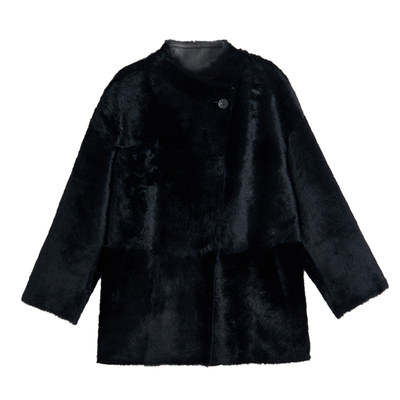 TOFOD 玛黑区 拉贡直毛LACON皮毛一体皮草一手长大衣外套