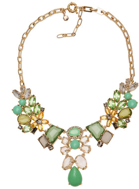 欧美轻奢古董水晶宴会饰品项链