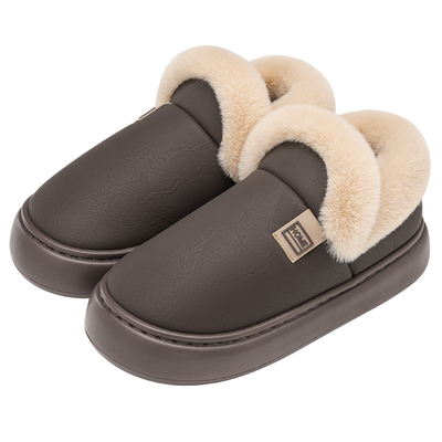 防水棉鞋男士秋冬季皮面抗菌加绒