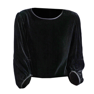 重磅真丝绒t恤女2026秋新长袖植绒高档洋气质减龄纯色桑蚕丝上衣