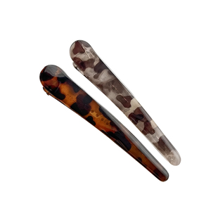 豹纹大发夹女刘海前额侧边边夹鸭嘴夹无痕化妆洗脸夹子一字夹发卡