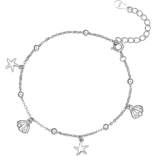 周六福S925纯银星星手链母贝壳女轻奢高级设计感送女友送女友礼物