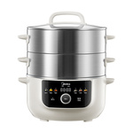 美的电蒸锅家用三层容量可预约不锈钢蒸煮一体锅0塑0涂层2025新款