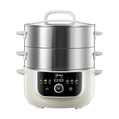 美的电蒸锅家用三层可预约蒸煮一体锅全不锈钢0涂层新款旗舰正品