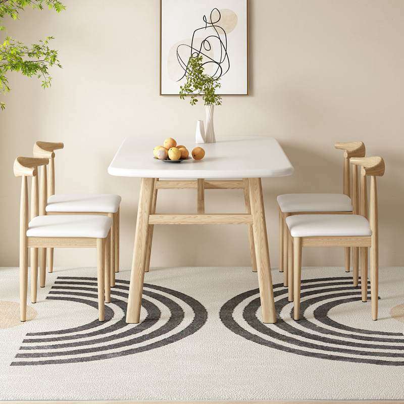 餐桌家用小户型便捷桌椅组合置休闲物时尚桌长方形快餐厅桌子简约