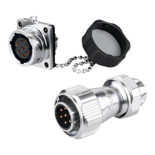 凌科YZ20面板安装防水航空插头2-14芯机械设备大电流工业连接器