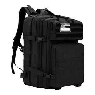 运动旅行背包大容量45升迷彩7天野外徒步登山双肩骑行战术突击包