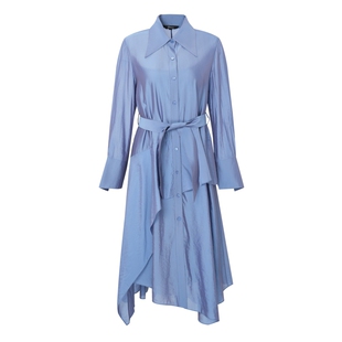 IDPAN女装商场同款连衣裙秋季新款时尚职场通勤设计感裙子女