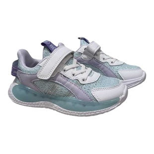 撤柜巴布豆童鞋春款轻便软底魔术贴透气网面女童运动儿童跑步鞋子