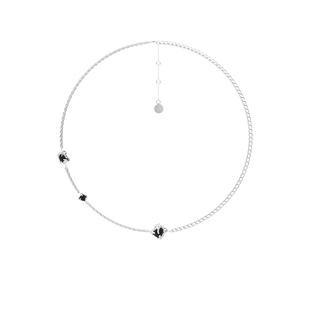 [陈哲远同款]OINICIO初印沉积系列925银黑玛瑙拼接项链女情侣项饰
