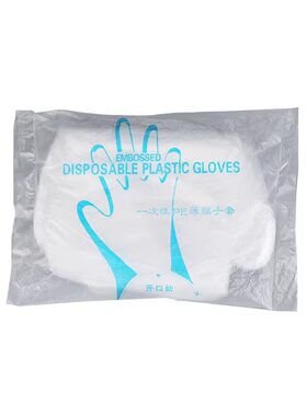 加厚一次性手套食品级专用厨房餐饮透明PE薄膜塑料烧烤商用防水