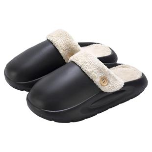 可拆洗棉拖鞋男冬季家居2025新款外穿防水保暖厚底家用毛绒拖鞋女