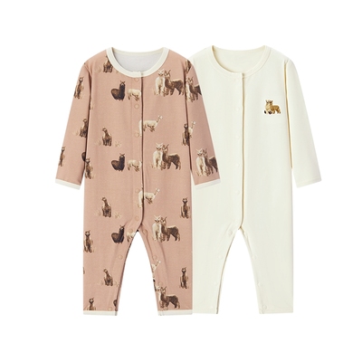 Milkbarn婴儿长袖连体衣哈衣