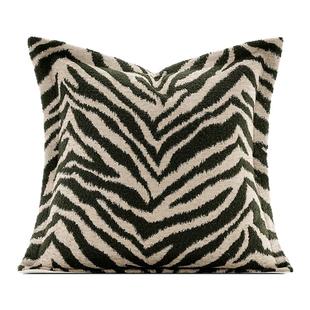 柏洛斯Fashionable『逸奢』轻奢斑影绿色客厅抱枕背靠垫沙发床头