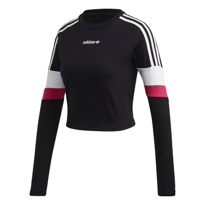 阿迪达斯印花运动宽松长袖上衣