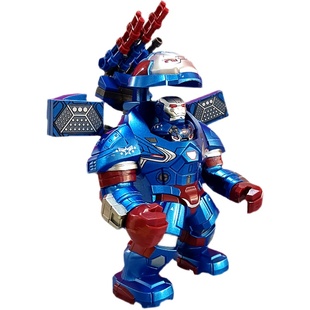 超级英雄复仇者联盟4灭霸钢铁侠3小人仔雷神机甲拼装积木儿童玩具