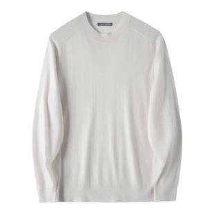 JSSD HOMME 秋冬新款圆领针织毛衫男款通勤毛衣男纯羊毛衫男士