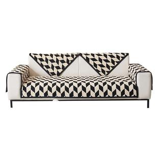 加厚皮沙发垫冬季毛绒坐垫轻奢高级感2026新款秋冬沙发套罩盖布毯