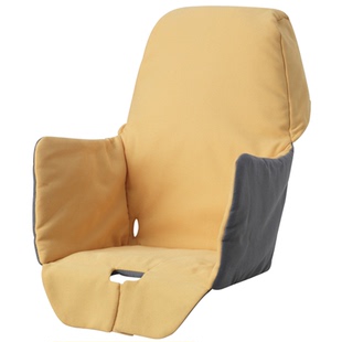 兰格宝宝儿童餐椅垫坐垫垫椅套安迪洛高脚椅保暖垫靠垫冬天黄灰色