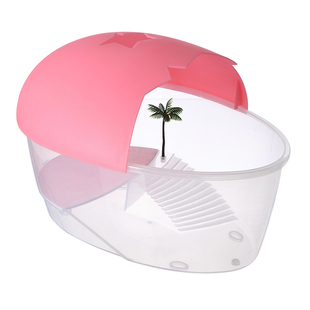 乌龟缸带晒台家用别墅创意塑料中小型巴西龟饲养箱鱼缸水陆缸带盖