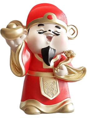 五路财神爷摆件家用客厅玄关电视柜办公室装饰品店铺开业乔迁