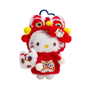 日本LEEQEJ醒狮kitty包包挂件哈喽kt猫毛绒玩偶书包挂饰新年礼物