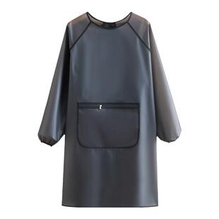 高档TPU柔软长袖加长加大水产免洗防水围裙罩衣工作服男女款围腰