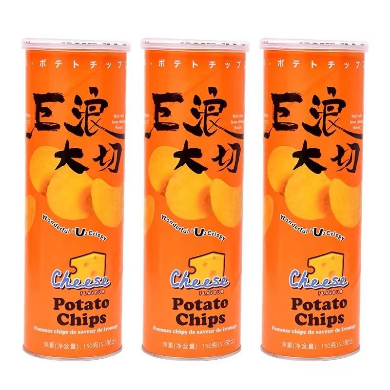 巨浪大切薯片150g/罐原味香辣味