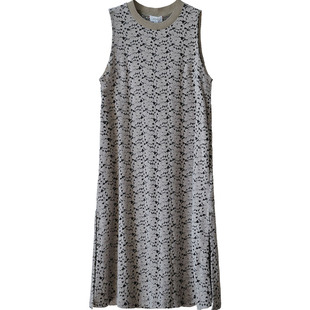 优雅风宽松型蕾丝植绒开衩连衣裙 法式修身吊带裙 简约气质长款女