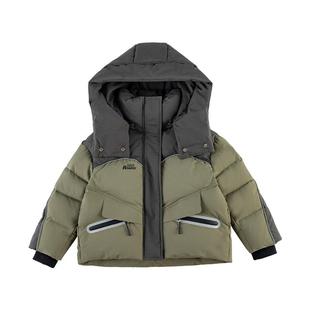 男童户外羽绒服秋冬装加厚2024新款儿童冬季白鸭绒外套