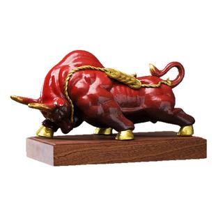 华尔街天天涨停牛势冲天陶瓷牛招财摆件家居扭转乾坤公司开业送礼