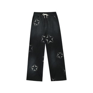 MEDM 水洗满印星星舒适系绳卫裤春秋潮牌男女休闲运动裤商场同款