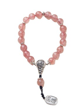 杭州灵隐草莓晶手链天然水晶手串