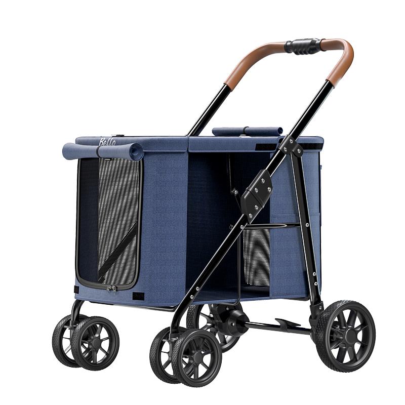BELLO D7大型寵物推車大型犬狗狗手推車折疊大空間承重30KG外出