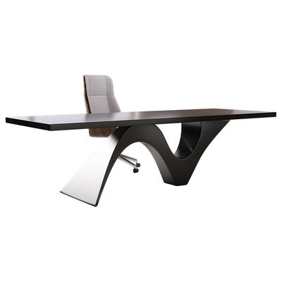 轻奢实木小型会议桌办公一体桌