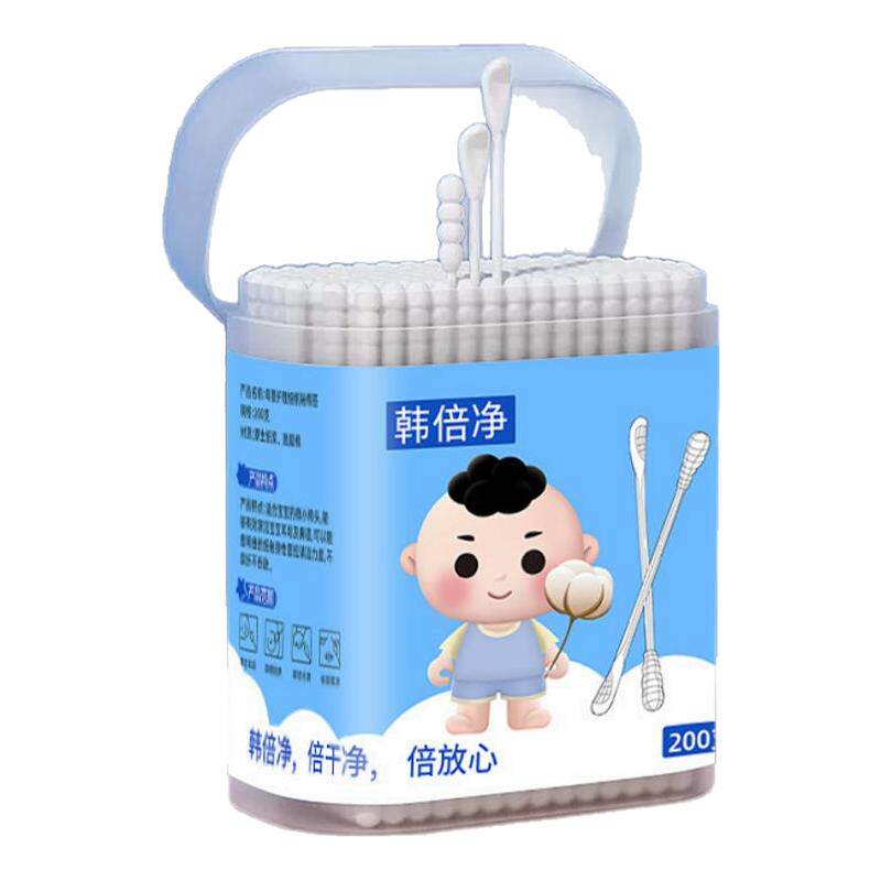 婴儿棉签宝宝专用螺旋清洁无菌