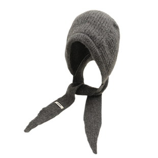 含羊毛圣诞新年红色帽子围巾一体女冬季毛线围脖连帽巴拉克拉法帽