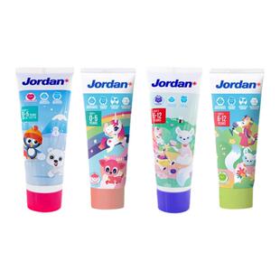 挪威Jordan儿童牙膏1-2-3-5岁6-12防蛀牙防龋齿牙膏含低氟草莓味